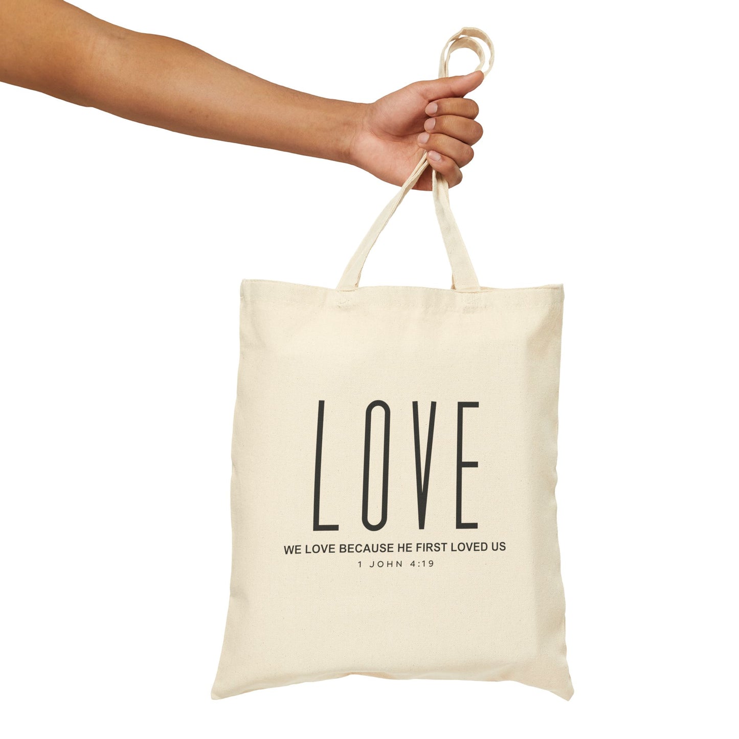 Love Quote Cotton Canvas Tote Bag - Perfect for Gifts and Everyday Use